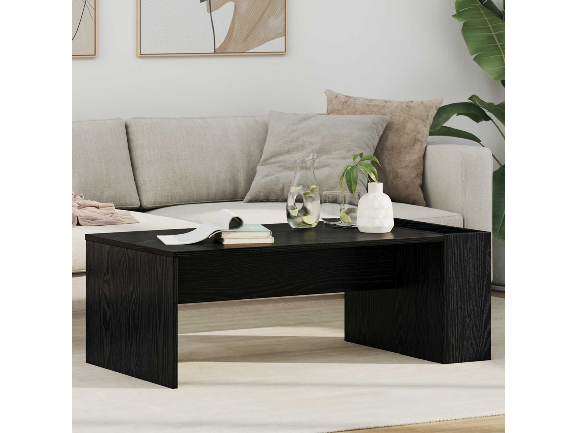 Vidaxl Mesa De Centro Carvalho Preto 95 X 50 X 34 Cm
