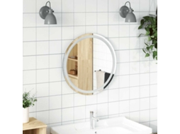 Vidaxl Espelho De Casa De Banho Com Luzes Led Redondo 60 Cm