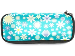 Estojo grande com estampa floral vintage, ideal para escola, escrivaninha, adultos, meninas e meninos.