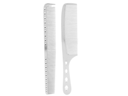 2pcs Pente De Cabelo Antiestático De Alumínio Espacial E Aço Inox Ferramenta De Beleza Para Cortar Cabelo