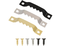 Ganchos De Parede Pequenos Com Dentes Serra E Parafusos - Pacote 3 Unidades, Perfeitos Para Pendurar Quadros, Telas Obras Arte. -aquaforge