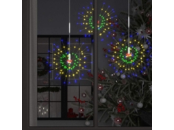 Vidaxl Iluminação Fogo Artifício Exterior 2pcs 280 Leds 20 Cm Multicor