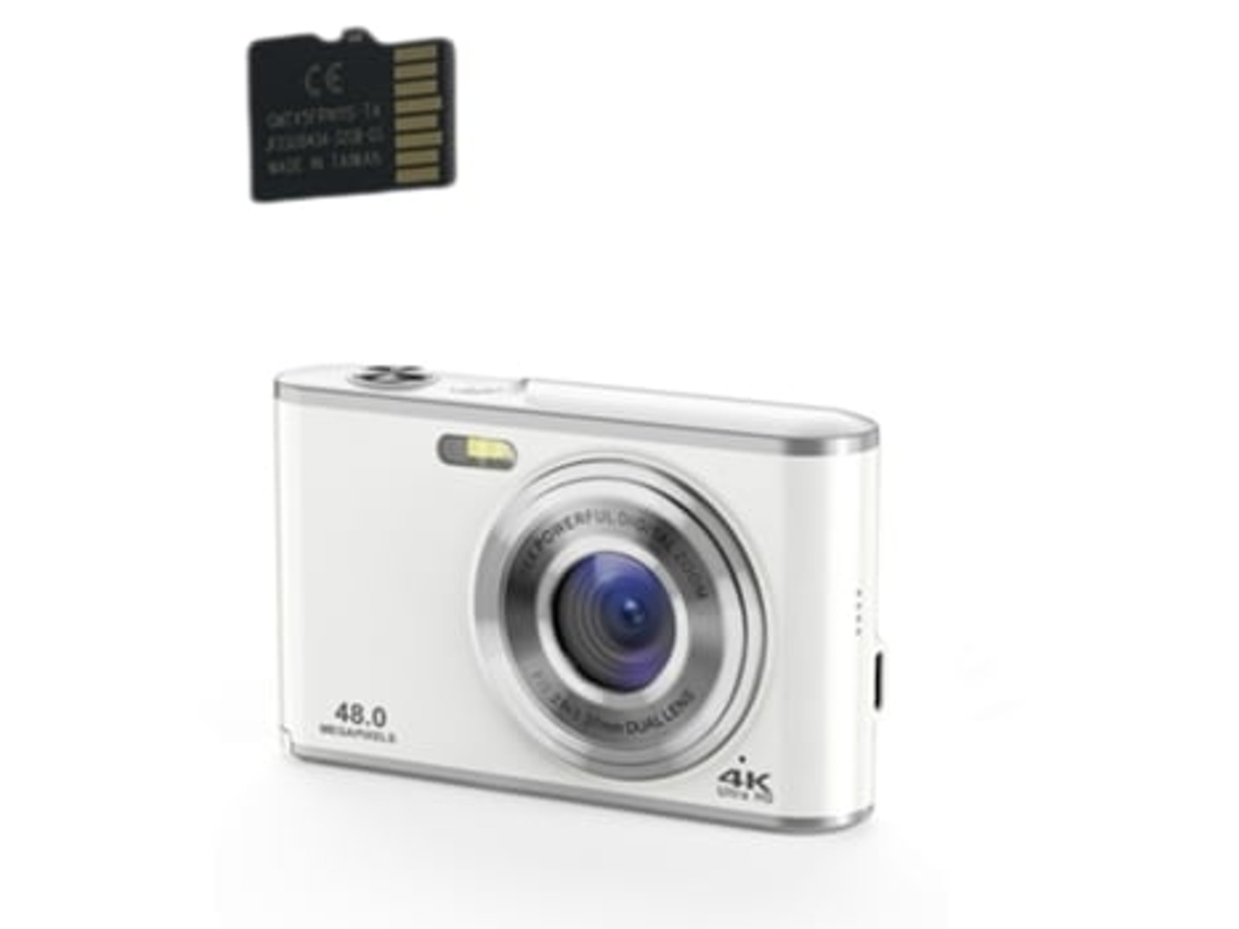 Camara Digital HALINUIA 4K 48MP (Zoom 16x - Webcam - Cartao Memoria 32GB)