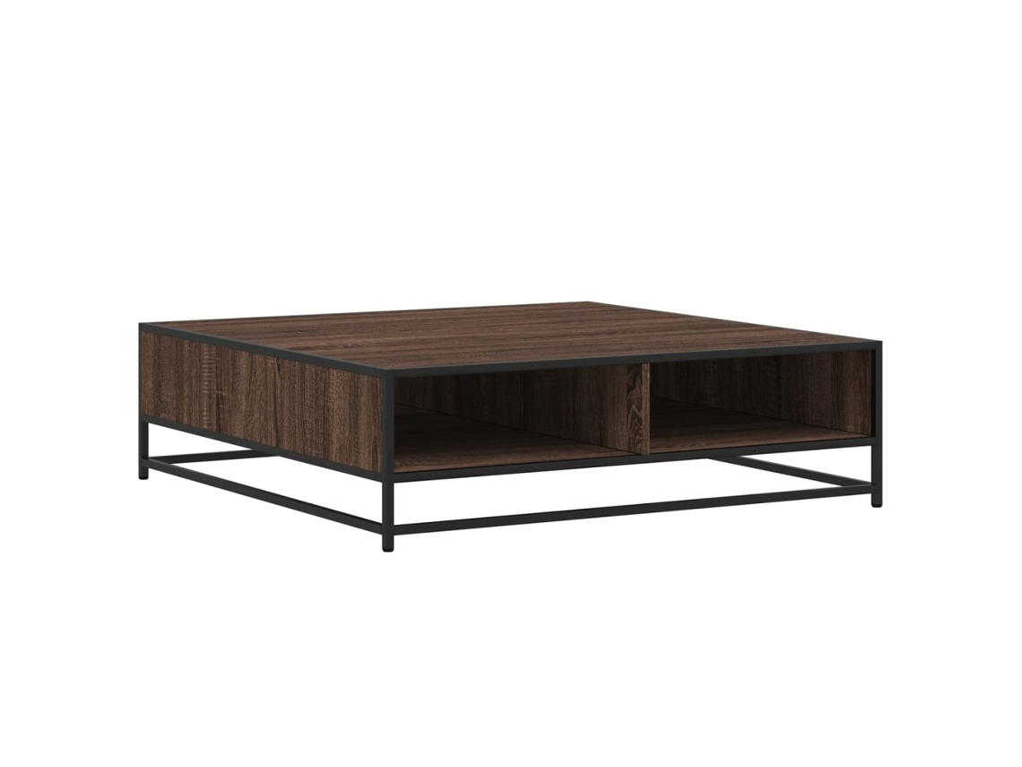 Mesa de Centro Derivados de Madeira e Metal Carvalho Castanho MAISON EXCLUSIVE