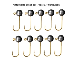 Pacote com 10 Anzóis MDUG em Aço de Alto Carbono (3g)