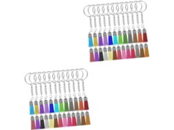 De 100 Peças De Acessórios Para Chaveiro Nuobesty Com Franjas Coloridas, Argola Aberta E Chaveiro.