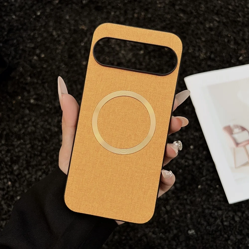 (laranja, Google Pixel 6 Pro) Capa Magnética Ultrafina Para Celular, Compatível Com Carregamento Magnético E Proteção Contra Impactos.
