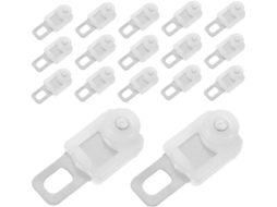 Deslizadores Para Trilho De Cortina Em Aço Inoxidável Branco, 20 Peças, 3, 3x 1, 5x 1, 3cm