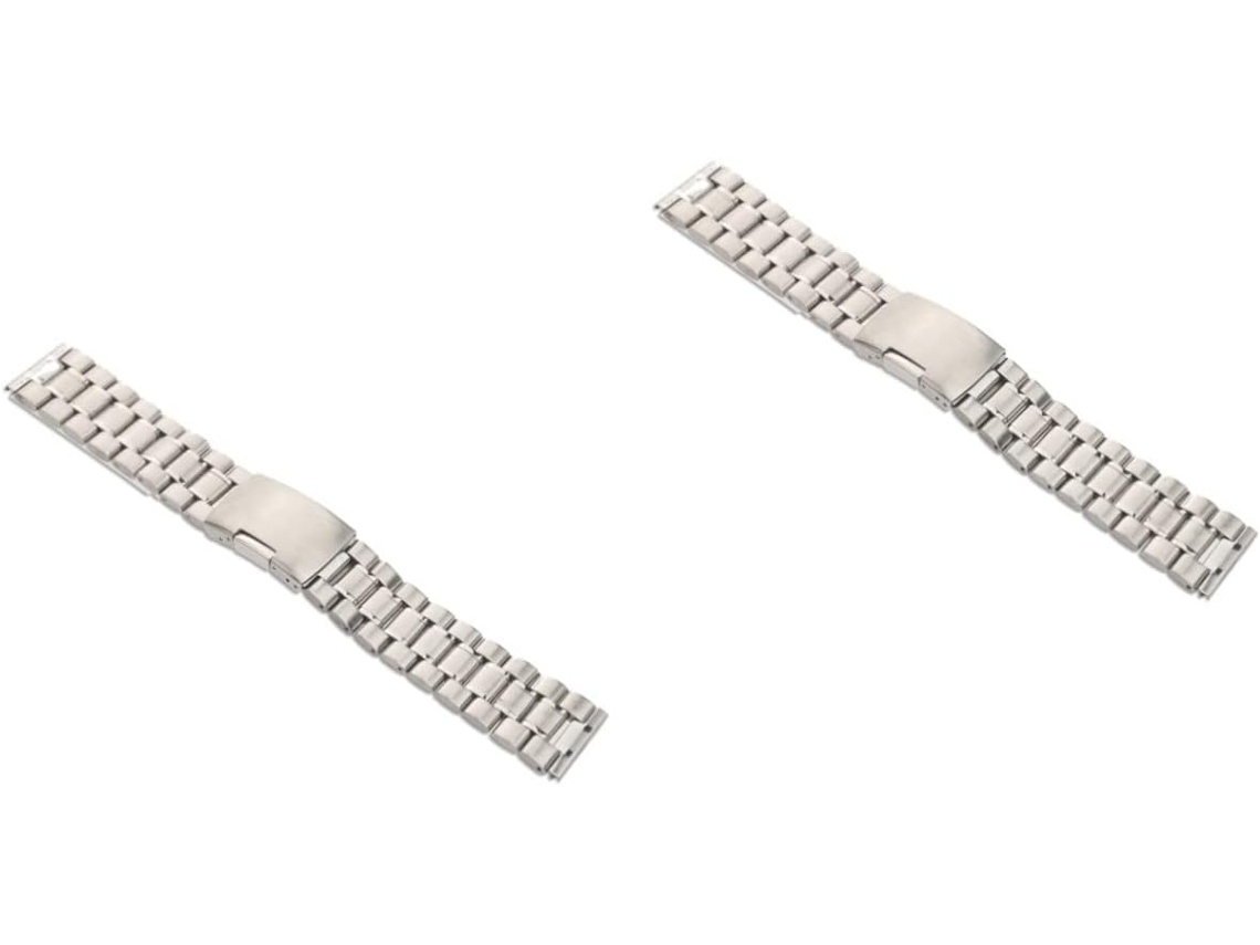 2 Pulseiras De Aço Inoxidável Com Encaixe Perfeito E Extremidades