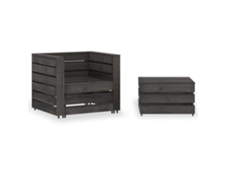 Garden Lounge Set, Garden Lounge Sets Vidaxl Cinzeto Madeira De Pinho Impregnada (n/a)