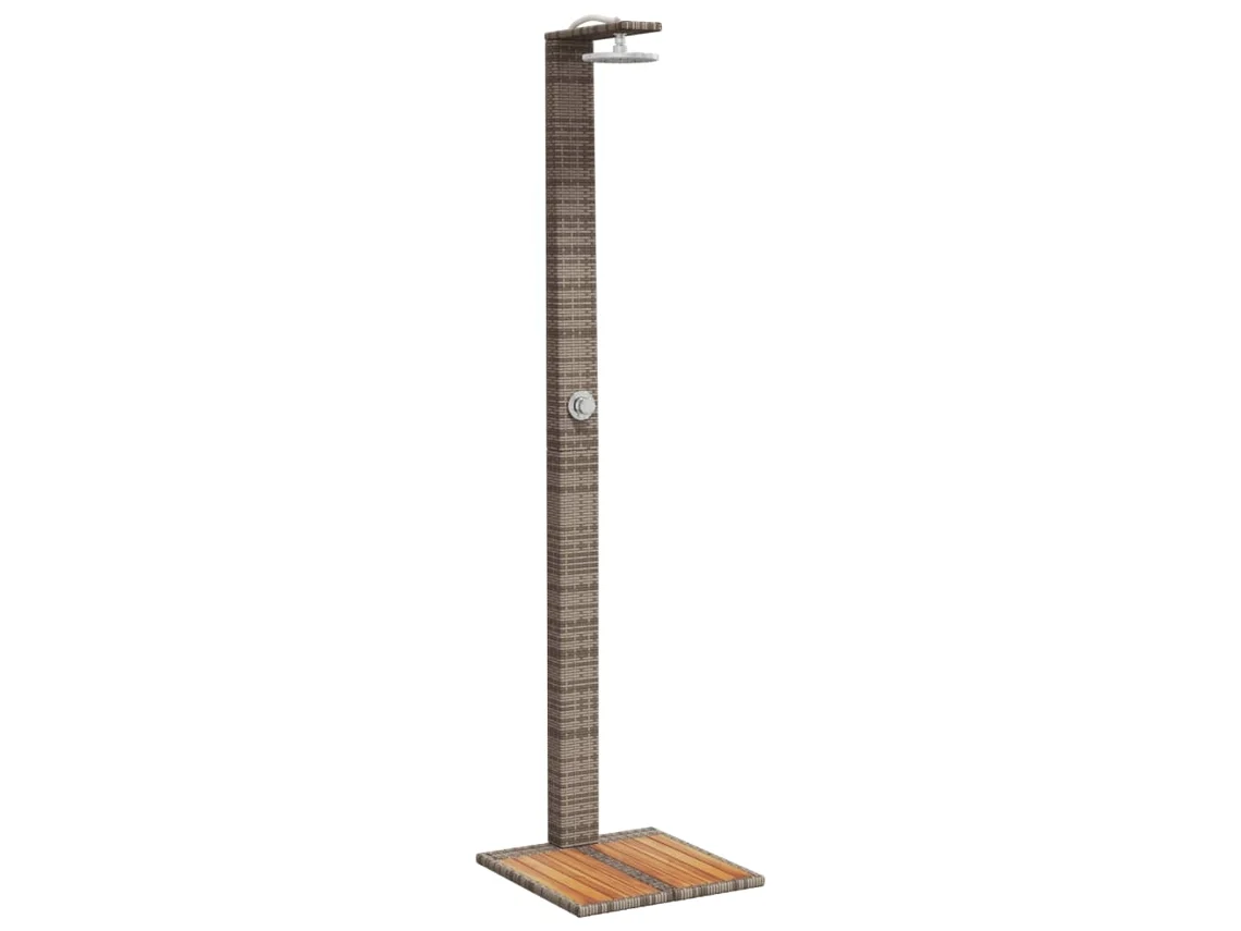 Chuveiro Exterior Vime Pe/madeira Acácia Cinza MAISON EXCLUSIVE (50x55x224 cm)