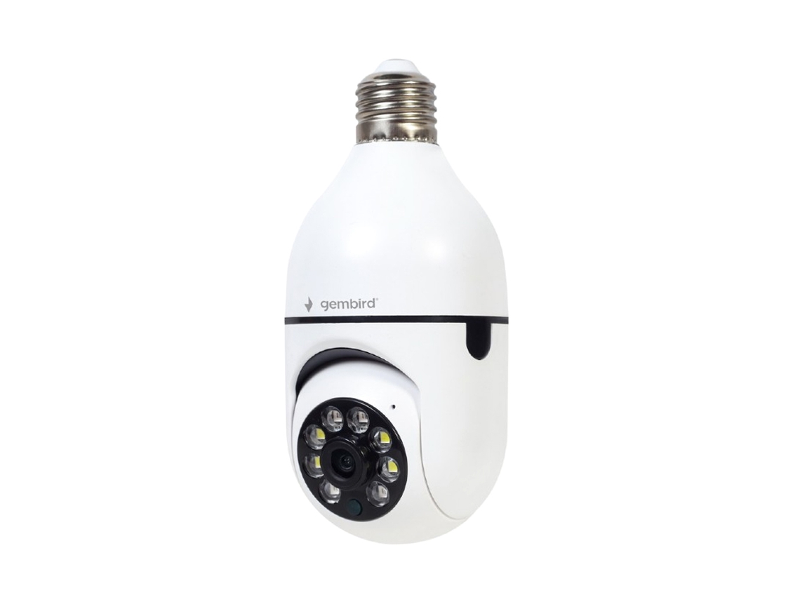 Câmera Wi-fi Com Soquete E27, 1080p, Giratória E Compatível Com Tuya.