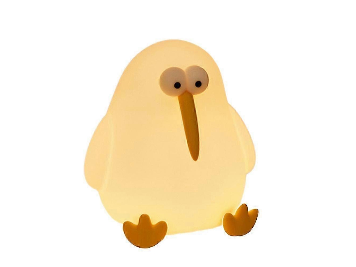 Luminária de Pássaro Kiwi Macia, Recarregável, de Silicone, com Intensidade Ajustável, para Berçário e Quarto Infantil BRILVIBERA