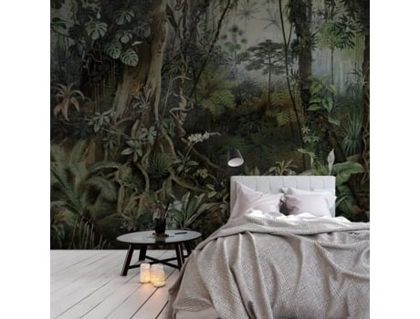 Como Criação Papel de Parede Vista Panorâmica Da Selva Floral E Vegetação 4 Lmx2,70 Ml Não Tecido
