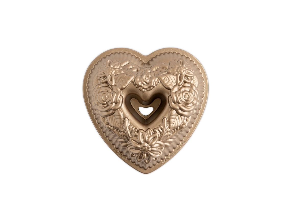 Forma Floral Heart Da NORDIC WARE Cores Toffee