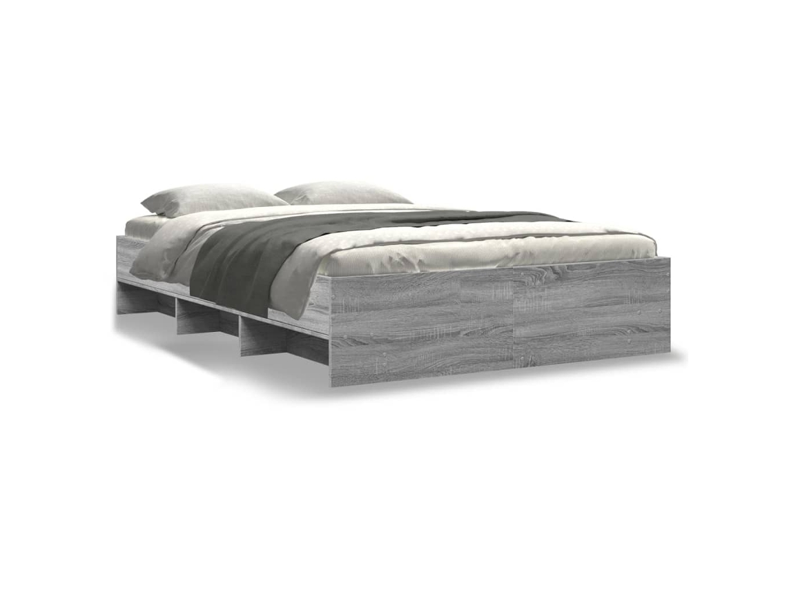 Estrutura de Cama MAISON EXCLUSIVE Derivados de Madeira Cinza Sonoma (120x200 cm)