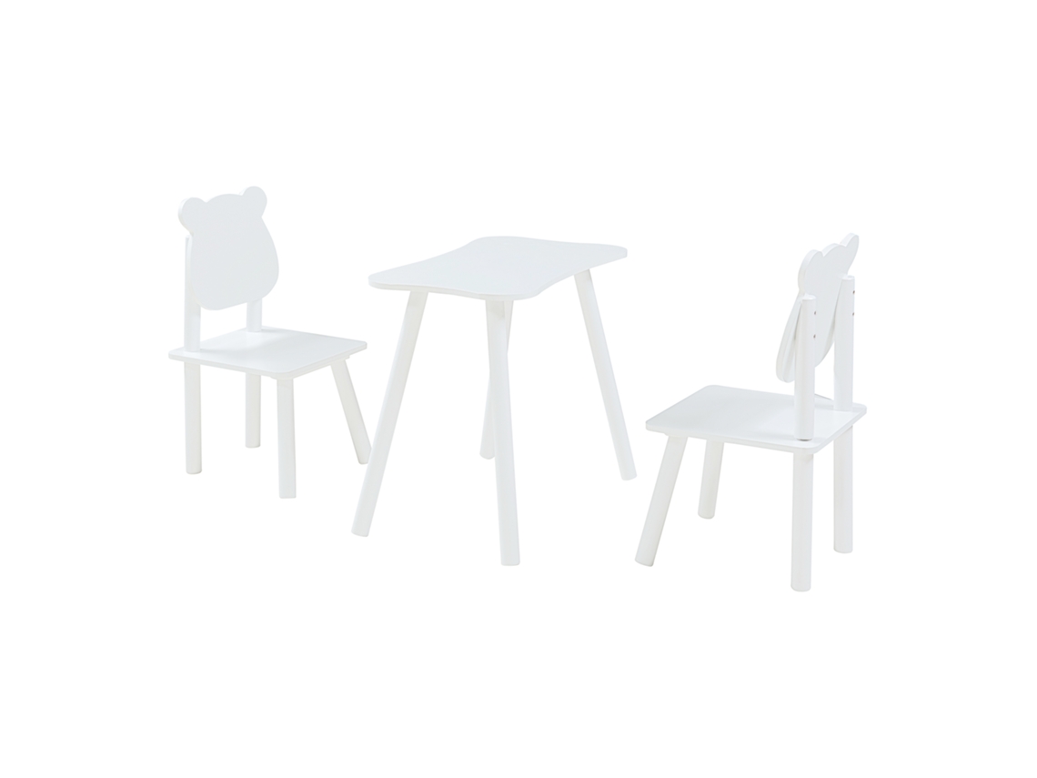 Conjunto de mesa e 2 cadeiras para crianças Panjang - Branco [EN.CASA]