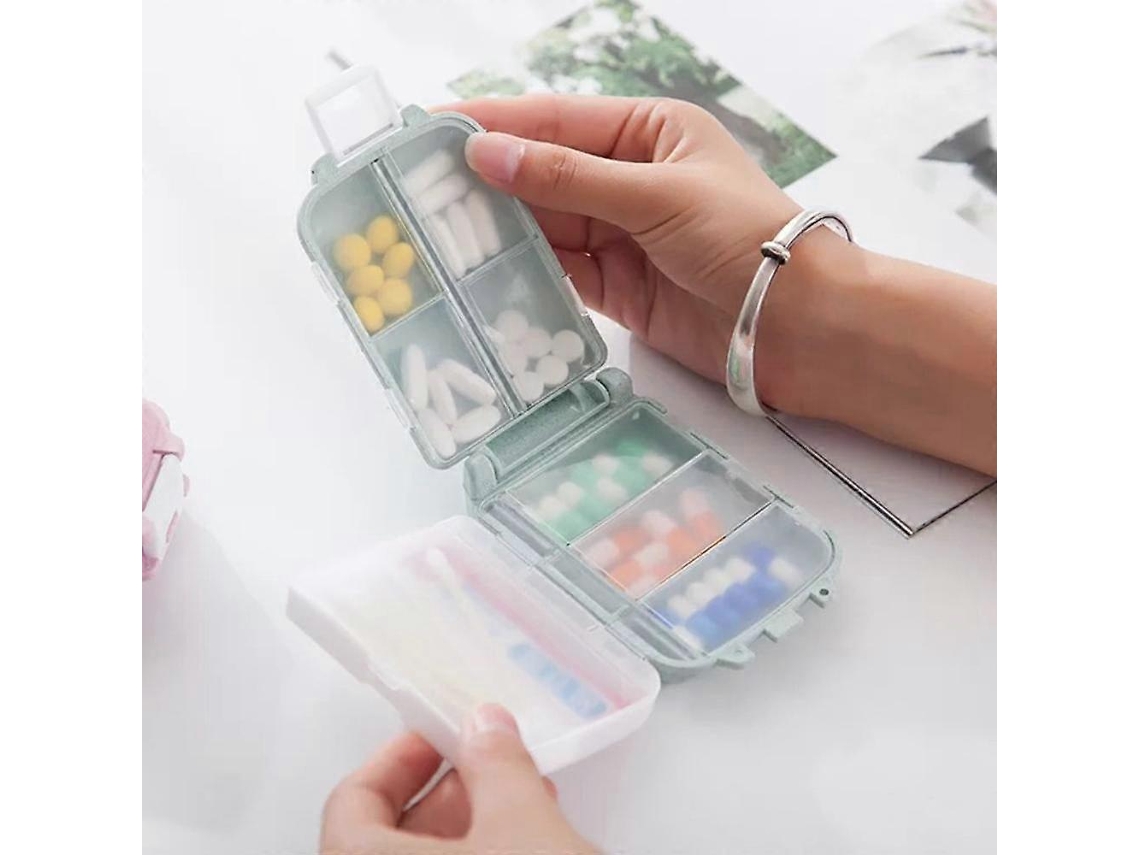 Organizador De Comprimidos Compacto Para Viagem Com 10 Compartimentos Nostalgia88