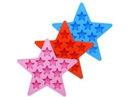 Forma de gelo de silicone, perfeita para biscoitos caseiros, doces, chocolate, fudge, geleia e muito mais. Slowmoose (rosa/azul/vermelho)