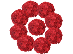 10pcs Cabeças De Hortênsia De Seda Com Hastes Flores Artificiais Para Festa De Casamento Em Casa Ehstmind (vinho Tinto)