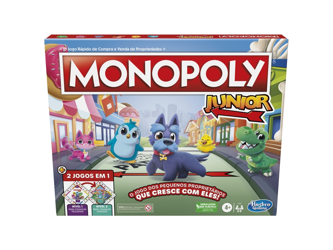 Jogo de Tabuleiro MONOPOLY Junior (Idade Mínima Recomendada: 4 anos -  Versão em Português)