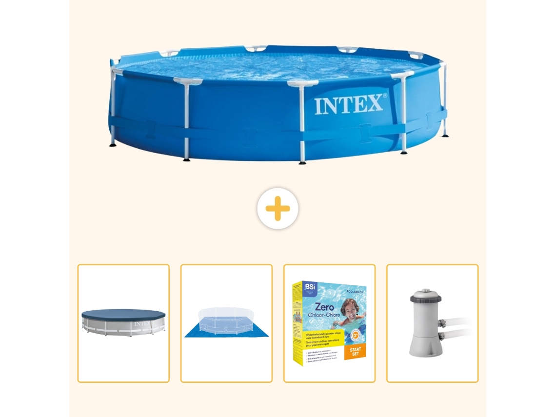 Intex Piscina Com Estrutura Redonda - 366x76 Cm - 5-peças S24