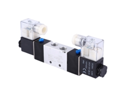 Válvula De Ar Eletromagnática Pneumática Laxiscreed 2 Posições 5 Vias Dc 24v Para Automação