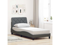 Vidaxl Estrutura De Cama Sem Colchão 80x200 Cm Tecido Cinzento-escuro