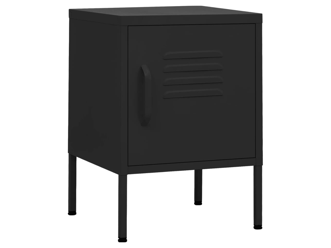 Nightstand, Nightstands Vidaxl Preto Aço (n/a)