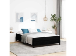 Vidaxl Cama Box Preto 140 X 190 Cm Tecido