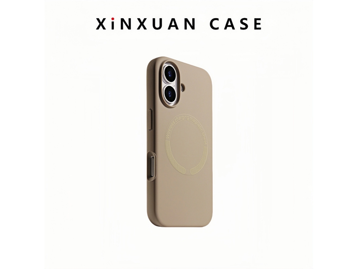 Capa Para Iphone 17 Promax Em Silicone Líquido Magnético Com Toque De Pele.