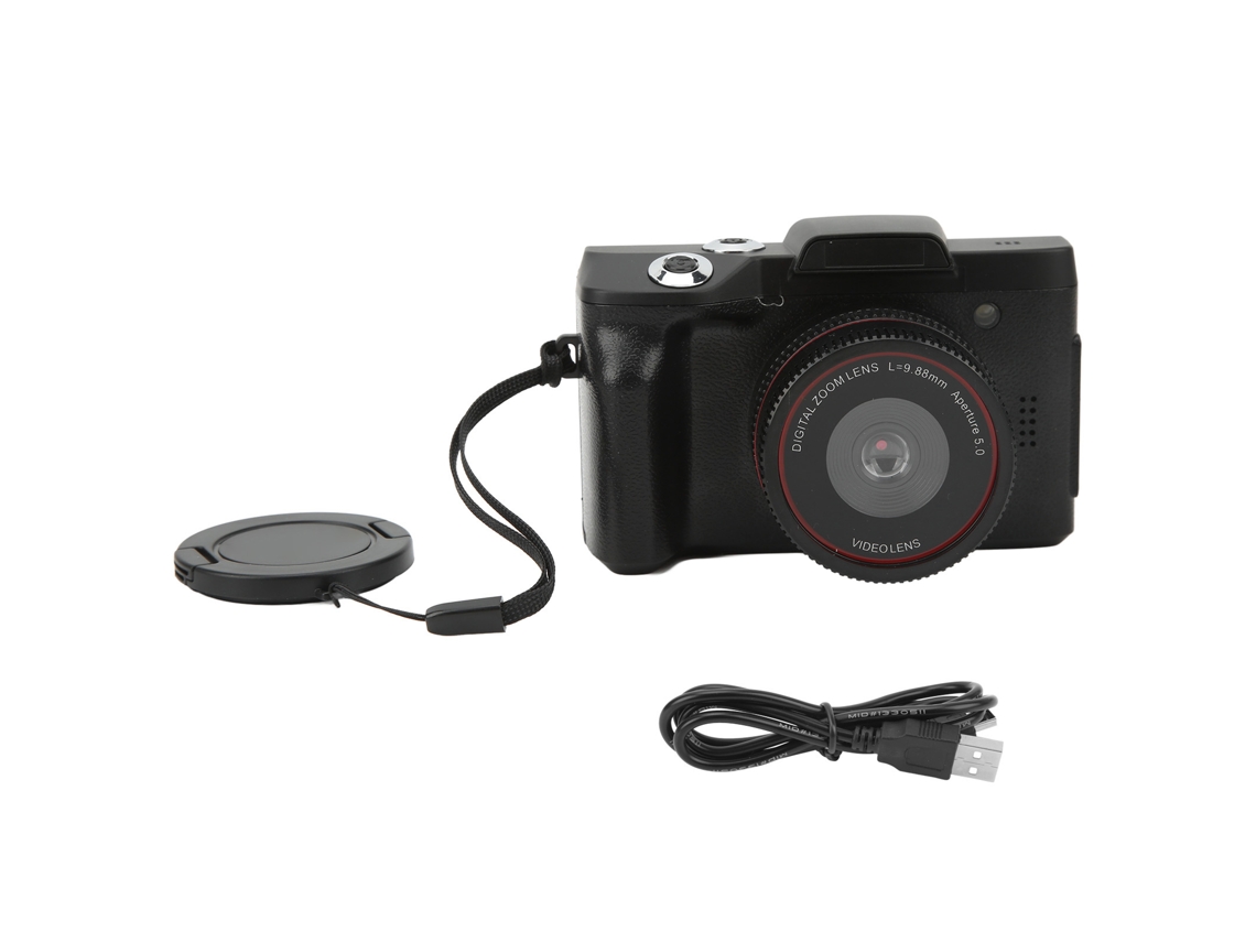 Câmera Digital Camcorder 16mp 1080p Com Tela Giratória De 180°, Zoom 16x E Fixação De Parafuso De 1/4"