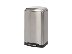 Cubo Pedal Rectangular Metalico Cromado