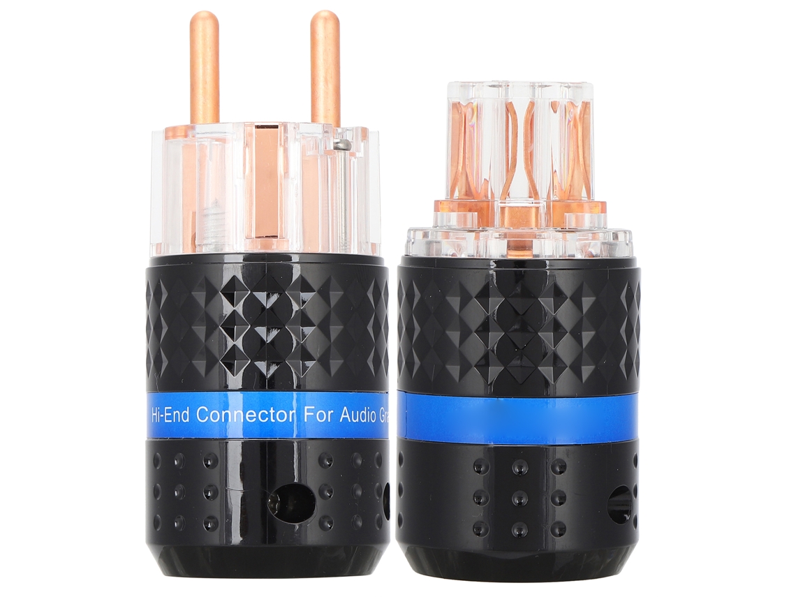 Conector de Alimentación de Audio Mono E103/f103 de Cobre Puro Transparente