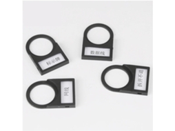 2 botões indicadores com placa de identificação de 22 mm, pretos
