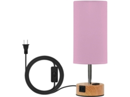 Luminária de mesa pequena Yuiboo, rosa claro, para quarto, mesa de cabeceira, com portas USB CEA, lâmpadas incluídas.