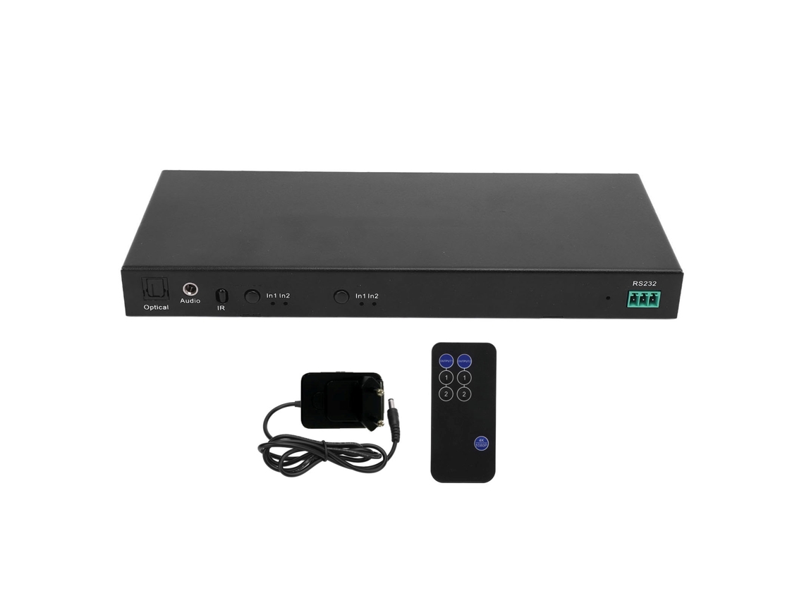 Switch De Interface De Display Hd 2 Em 2 Out 4k 30hz Com Comutação Sem Interrupção Plugue Eu