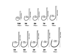 Anzol de Pesca Baitholder Forjado de 1000pcs