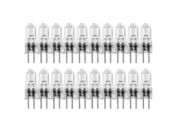 Rebe 20 Lâmpadas Halógenas G4, 20w 12v, Lâmpadas Claras de 2 Pinos, para Cozinha e Iluminação de Sinais, 2700k Branco Quente