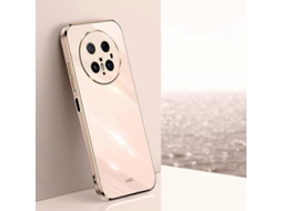 Capa De Celular Xinli Reta Com Revestimento 6d E Borda Dourada Em Tpu