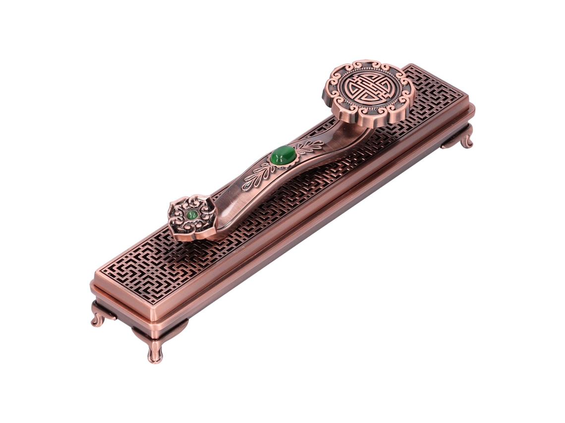 Queimador De Incenso Ruyi Em Metal, Estilo Retrô, Para Casa, Escritório E Prática De Ioga, Na Cor Cobre Roxo.