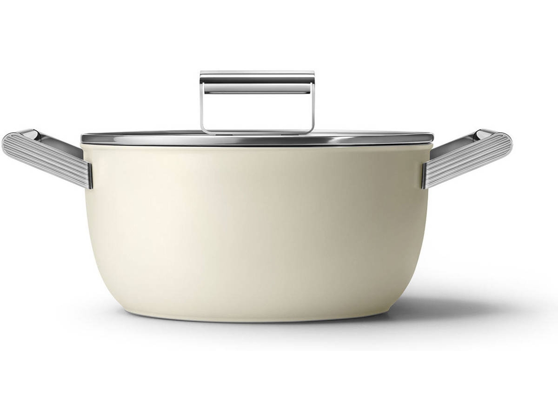 Caçarola SMEG CSF2412CRM Creme (24 cm)
