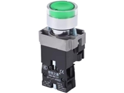 Interruptor de botão iluminado Xb2 Bw33b1c Bw3361c, 2 velocidades, 3 posições, normalmente aberto, mecânico, com LED.