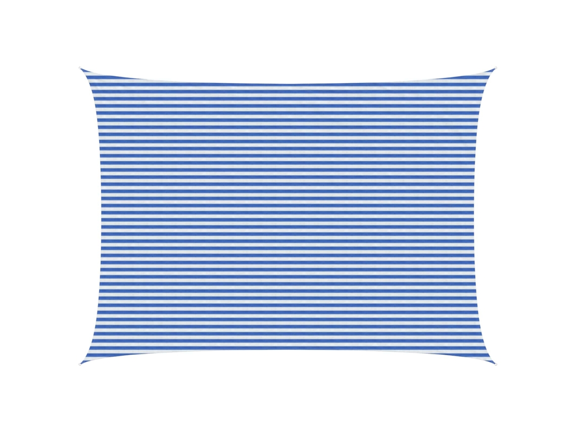 Vidaxl Vela De Sombra 5 X 6 M Hdpe Retangular Azul E Branco