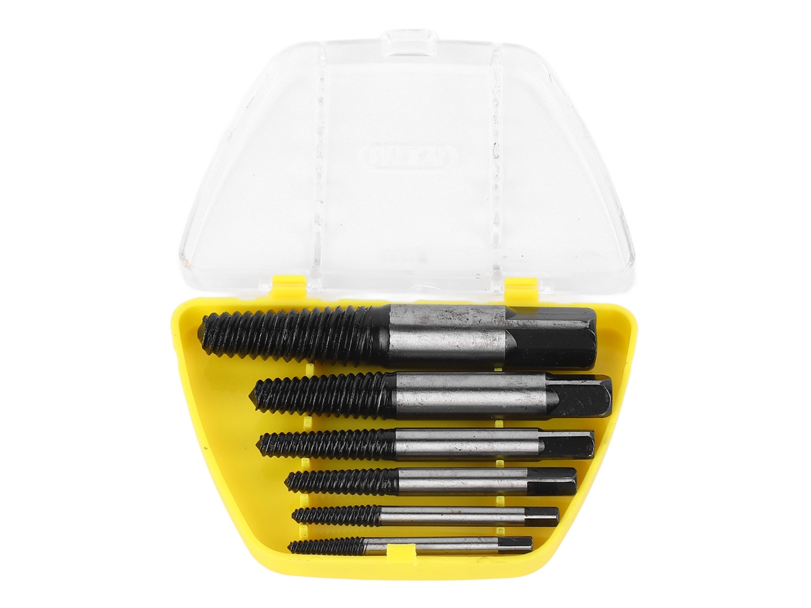 Extrator CHABERLU de Parafusos Danificados com Estojo Amarelo