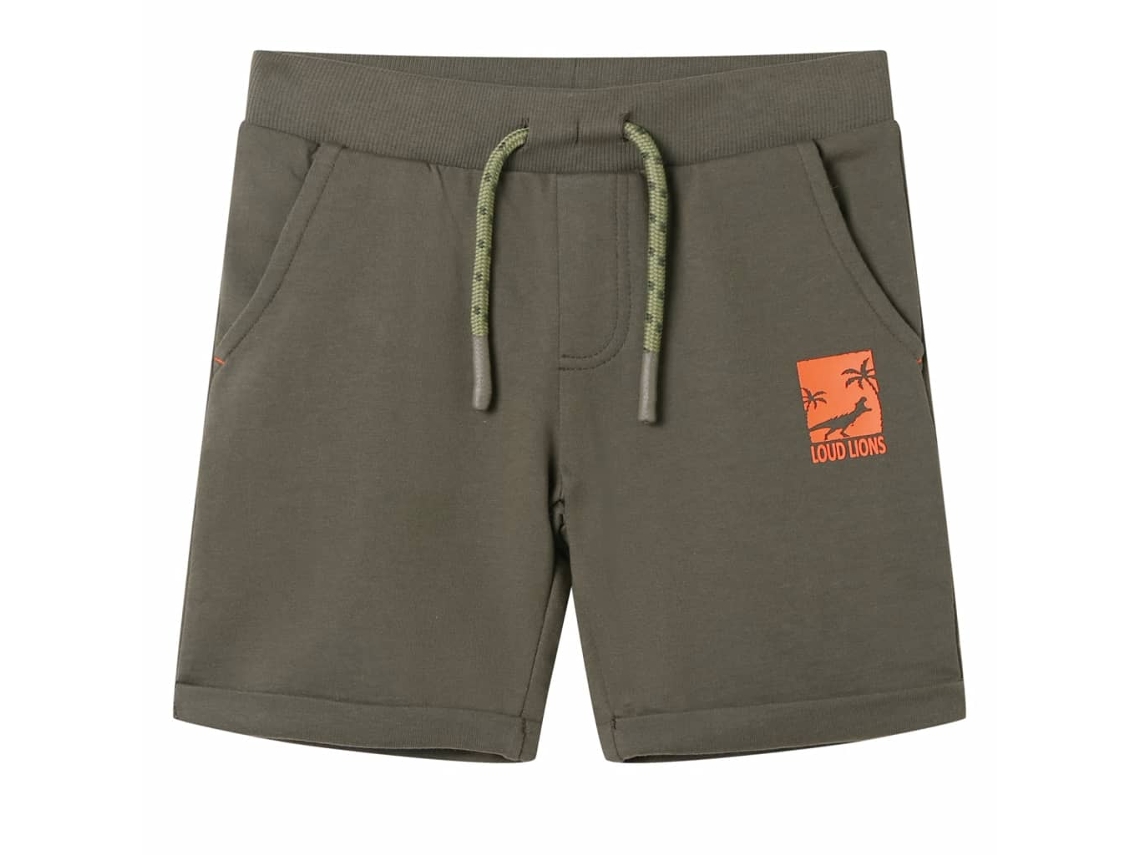 Calções De Criança Com Cordão Cor Caqui-escuro 116