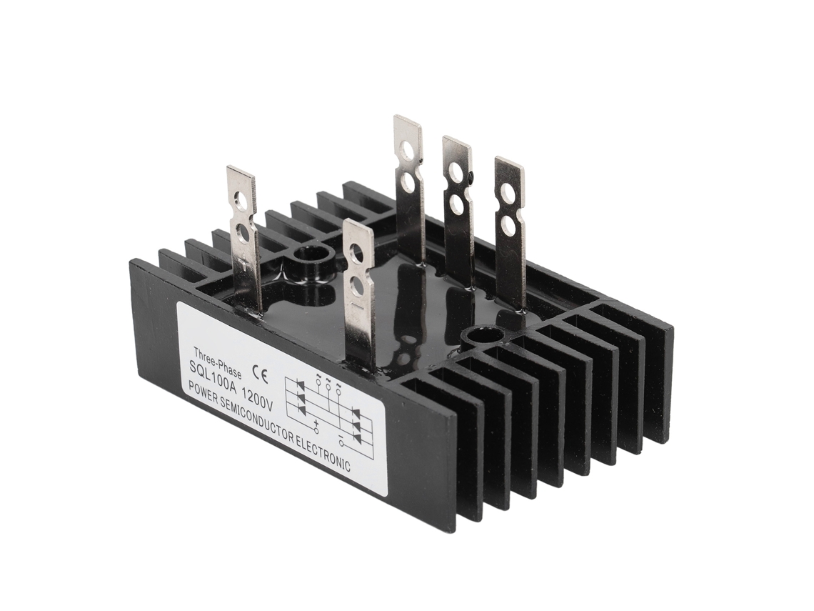 Módulo Retificador Puente de Potência Alta Trifásico 100a 1200v com Dissipador de Calor Regulador de Tensão