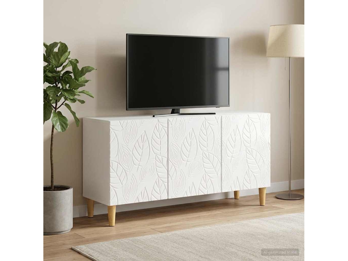 Vidaxl Gabinete Para Tv 99 X 34,5 X 50 Cm Branco Brilhante