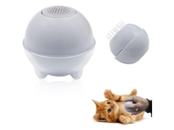 1 Unidade De Escova De Massagem Esférica Para Animais De Estimação 8x8cm, Auto-limpante, Penteia E Limpa Rápido