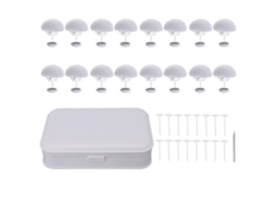 Laxiscreed Suporta Colchas Com Conjunto De 16 Peças Em Formato De Cogumelo, Sem Agulhas, Para Uma Cama Organizada